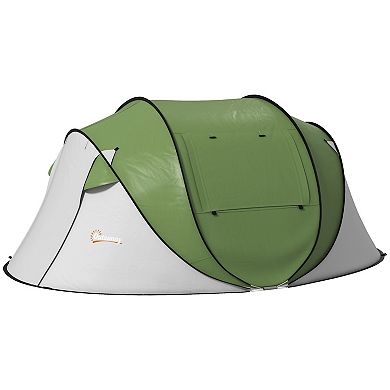 Outsunny Camping Tent With Porch And Carry Bag, 3000mm Waterproof