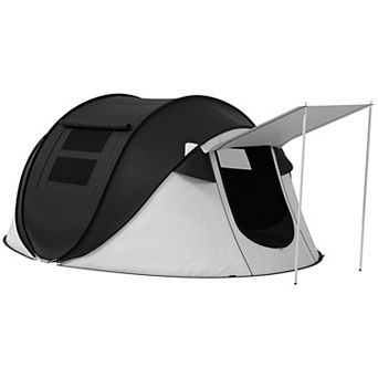 Outsunny Camping Tent With Porch And Carry Bag, 3000mm Waterproof