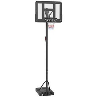 Soozier 7.7-10' Portable Basketball Hoop With 43" Shatterproof Backboard