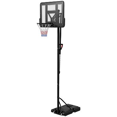 Soozier 7.7-10' Portable Basketball Hoop With 43" Shatterproof Backboard