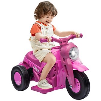 Qaba Ride On Motorcycle, 6v Ride On Bubble Car W/ Music