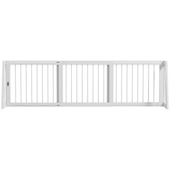 PawHut Freestanding Pet Gate with Retractable Length, 28inch-75"