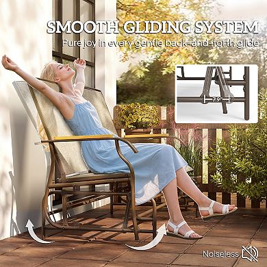 Outsunny Outdoor Glider Bench, 2-Person Swing Chair