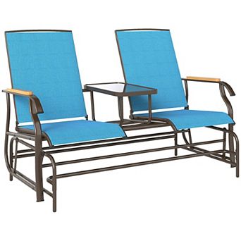 Outsunny Outdoor Glider Bench, 2-Person Swing Chair