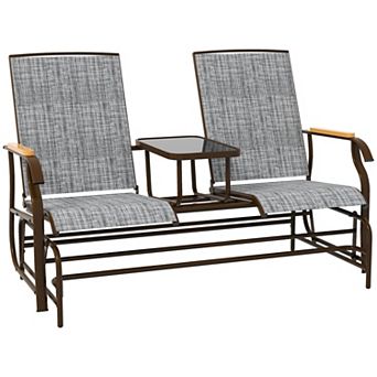 Outsunny Outdoor Glider Bench, 2-Person Swing Chair