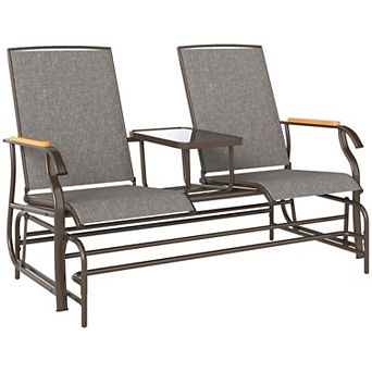 Outsunny Outdoor Glider Bench, 2-Person Swing Chair