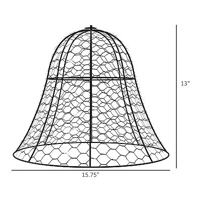 Outsunny 6 Pack Garden Chicken Wire Cloche, Animal Plant Protectors