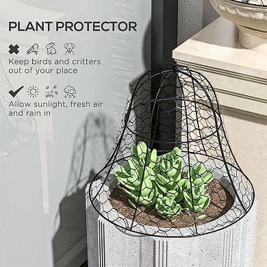 Outsunny 6 Pack Garden Chicken Wire Cloche, Animal Plant Protectors
