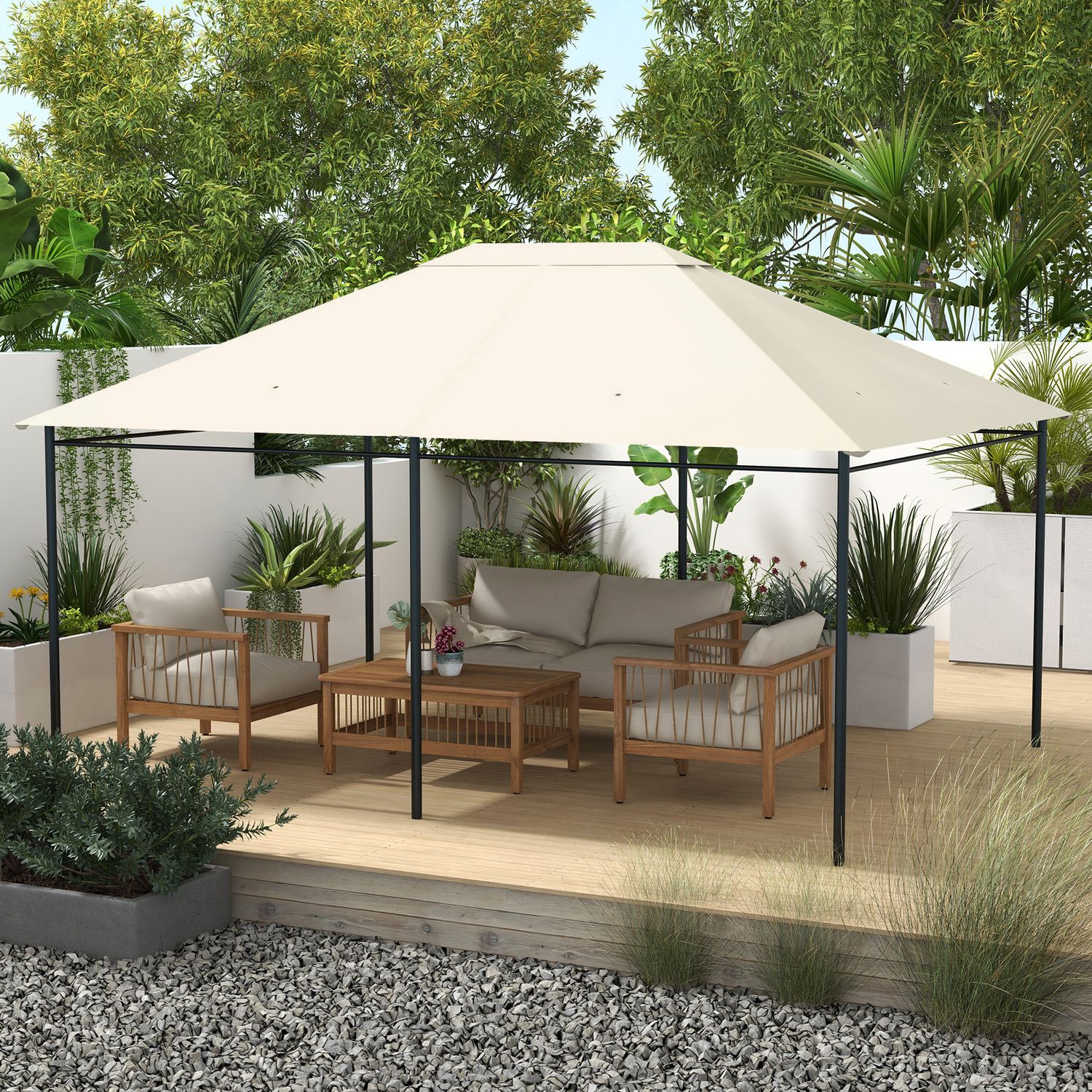 Outsunny Gazebo Canopy Replacement - Thumbnail 3