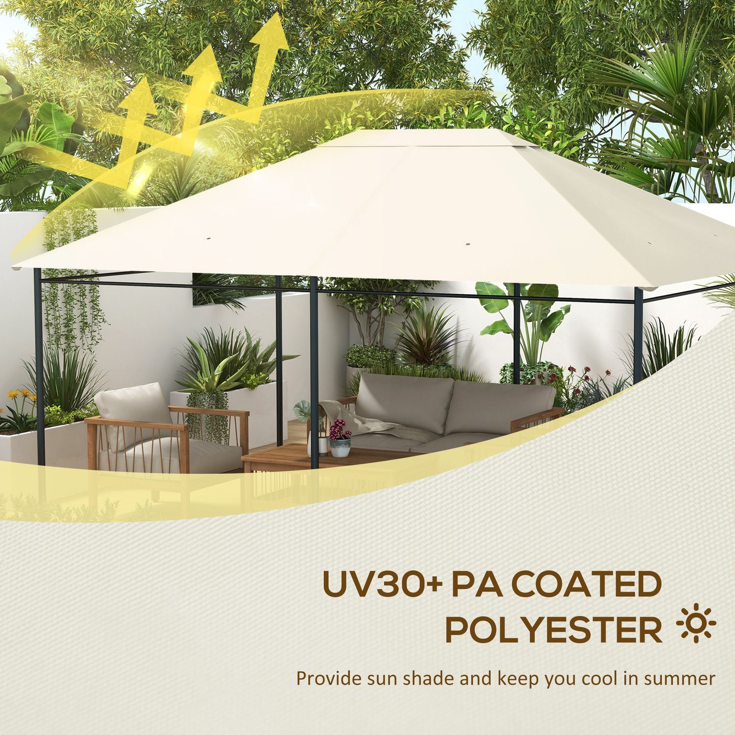 Outsunny Gazebo Canopy Replacement - Thumbnail 5