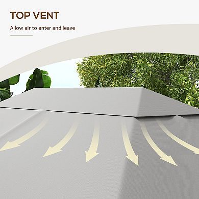 Outsunny 10ft x 13' Gazebo Canopy Replacement Roof for 84C-116