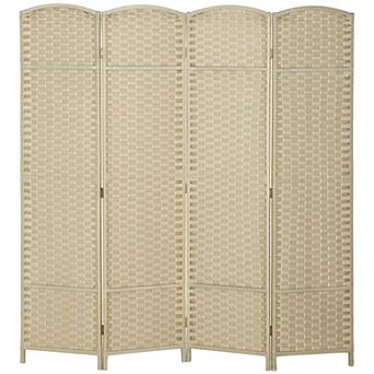 HOMCOM 4 Panel Room Divider Freestanding Folding Privacy Screen