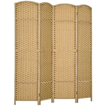 HOMCOM 4 Panel Room Divider Freestanding Folding Privacy Screen