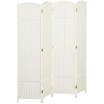 HOMCOM 4 Panel Room Divider Freestanding Folding Privacy Screen