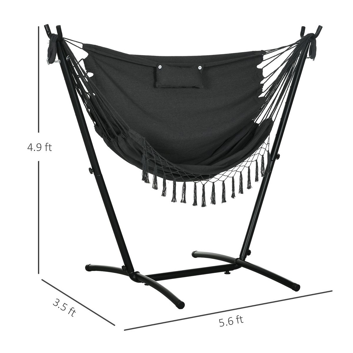 Gray hammock swing chair dimensions with stand