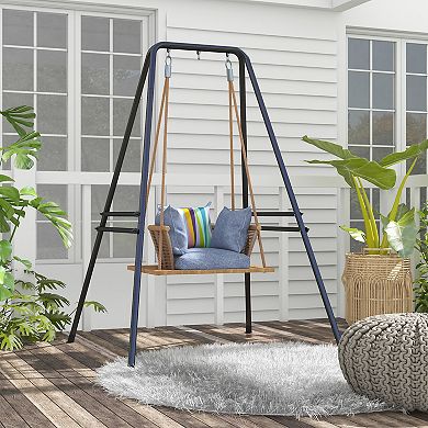 Outsunny Hammock Chair Stand With Outdoor Ready Metal Frame
