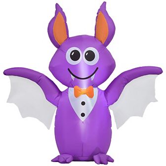 Outsunny 6ft Inflatable Halloween Bat Outdoor Led Yard Display