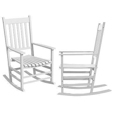 Outsunny 2pc Rocking Chair Set, Outdoor Rocker Set