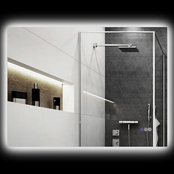 HOMCOM 47" x 35" Dimmable LED Bathroom Mirror w/ Infinite Color Temp