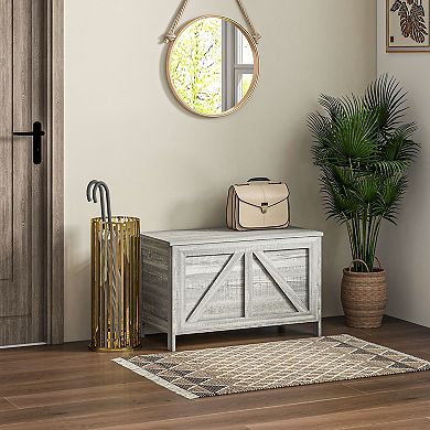 Homcom 19" Farmhouse Storage Chest Organizer