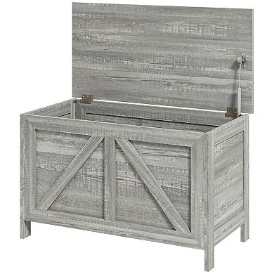 Homcom 19" Farmhouse Storage Chest Organizer