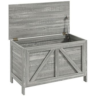 Homcom 19" Farmhouse Storage Chest Organizer