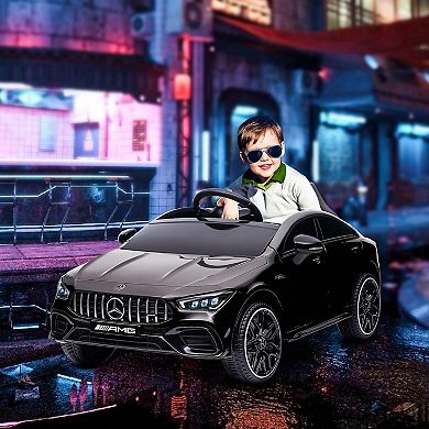 Qaba Mercedes-benz Amg Licensed 12v Kids Ride On Car W/ Remote
