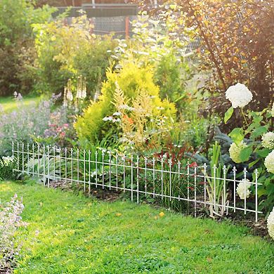 Outsunny 9.2ft Garden Fence Border Edging, Pack of 5