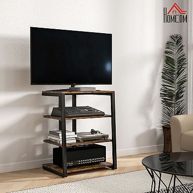 Homcom Tv Stand For 28" Tvs With Shelves And Extension Lead Holder