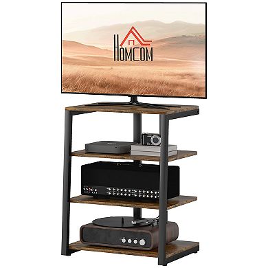 Homcom Tv Stand For 28" Tvs With Shelves And Extension Lead Holder