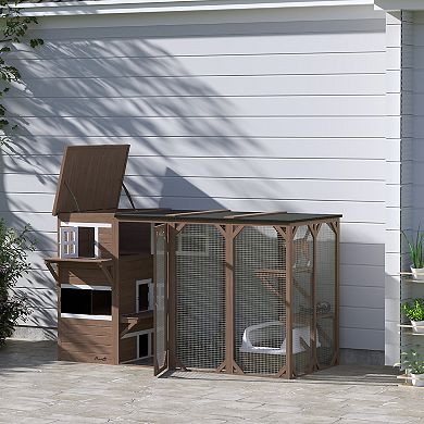 PawHut Catio Outdoor Cat Enclosure, Large Cat House for 3 Kitties