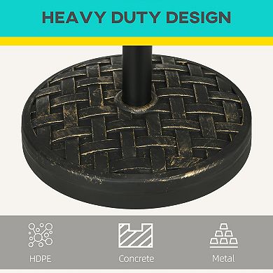 Outsunny Patio Umbrella Base, 40 lbs. Heavy Duty Umbrella Stand,