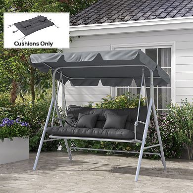 59inch Indoor Outdoor Bench Cushions w/ Back, Pillows, WITHOUT SWING