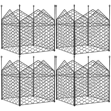 Outsunny 4 Pack Garden Chicken Wire Cloche, Plant Protectors From Animals