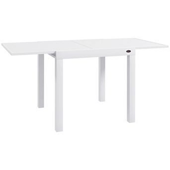 Outsunny Extendable Patio Dining Table For 4-6, Outdoor Dining Table