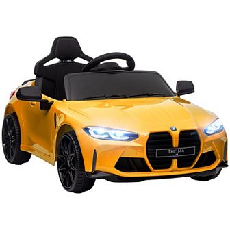 Qaba Bmw M4 Licensed 12v Ride On Car With Handle Attachment