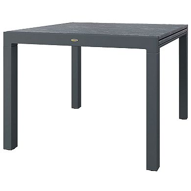 Outsunny Extendabl Outdoor Dining Table, Aluminum Frame Garden Table