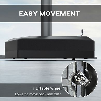 Outsunny 84D-110V02 Cantilever Umbrella Base, Fillable w/ Wheel