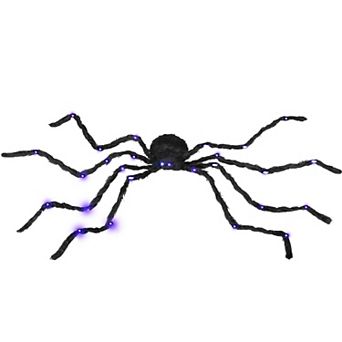 Homcom Outdoor Halloween Decoration, Light-up Oversized Spider