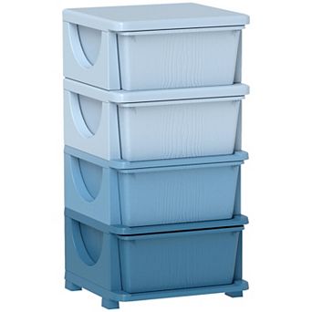 Qaba 30" 4 tier Kids Storage Unit Dresser Tower