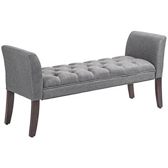 Homcom End Of Bed Bench With Button Tufted Design