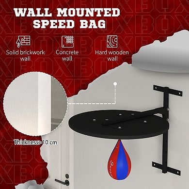 Soozier Wall Mounted Speed Bag Platform, Height Adjustable Punching Bag