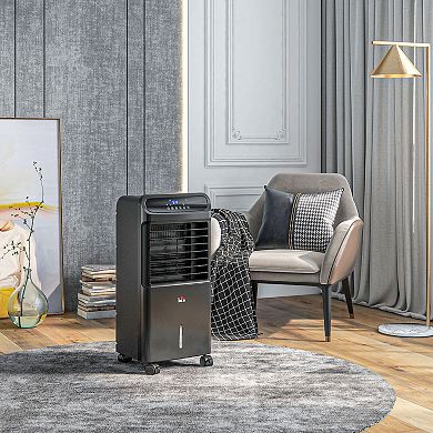 Homcom 3-in-1 Mobile Evaporative Air Cooler With Remote Oscillating Black