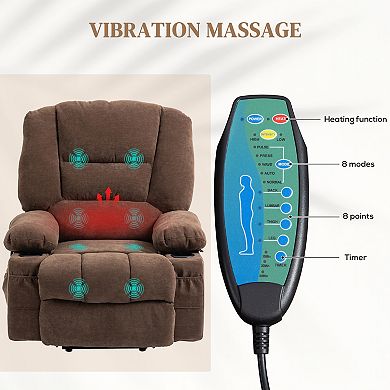 Homcom Massage Lift Chair With Heat, Quick Assembly