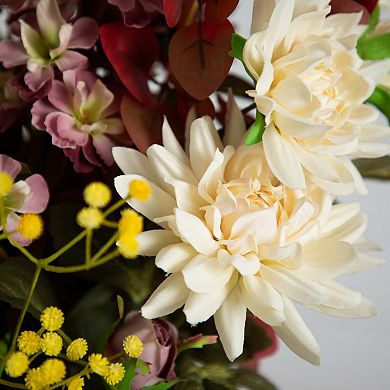 nearly natural 25 in. Mixed Flower Arrangement in Ceramic Vase