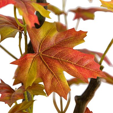 nearly natural 4-ft. Artificial Autumn Maple Tree Floor Decor