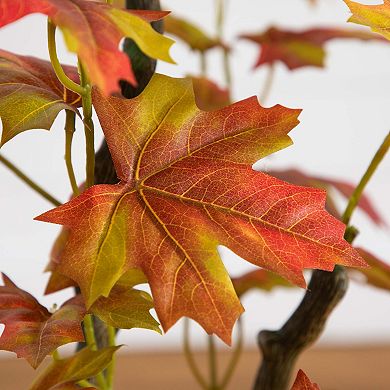 nearly natural 4-ft. Artificial Autumn Maple Tree Floor Decor
