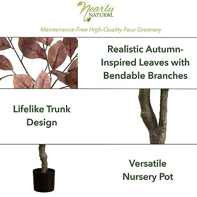 Nearly Natural 6ft. Autumn Dogwood Artificial Fall Tree