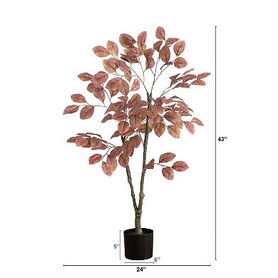 Nearly Natural 3.5ft. Autumn Dogwood Artificial Fall Tree
