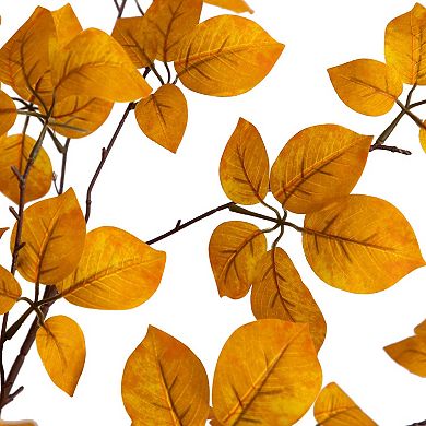 nearly natural 6-ft. Autumn Artificial Oyama Magnolia Tree Table Decor